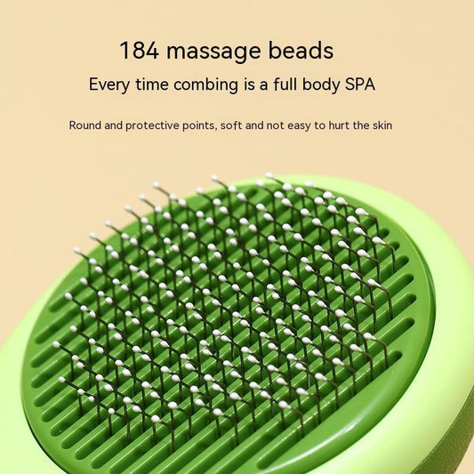 Avocado pet hair removal comb for dogs and cats