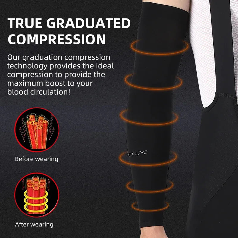  Black cooling arm sleeves for summer sports