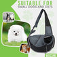 Black pet carrier bag with breathable mesh design