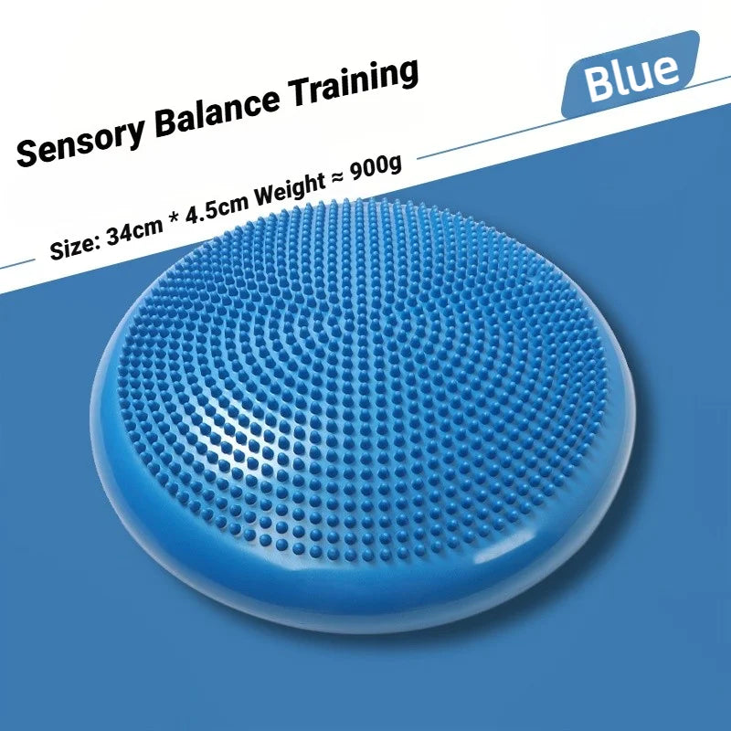 Black textured balance cushion for fitness training