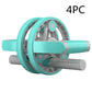 Blue dual ab wheel with comfortable grip handle
