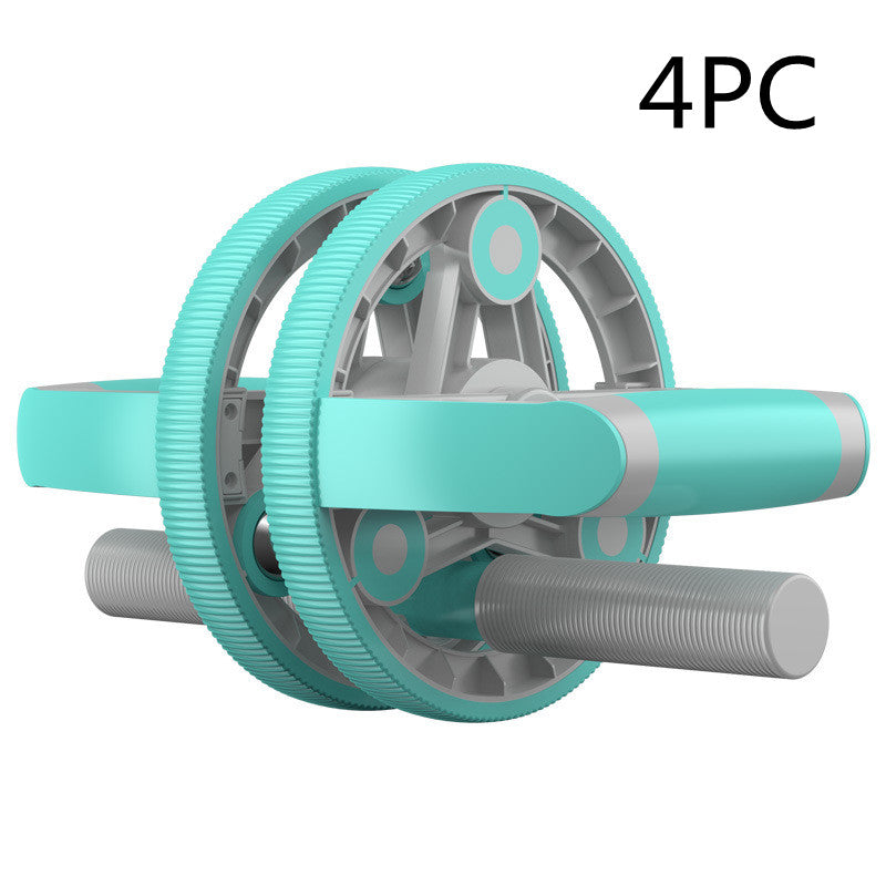 Blue dual ab wheel with comfortable grip handle