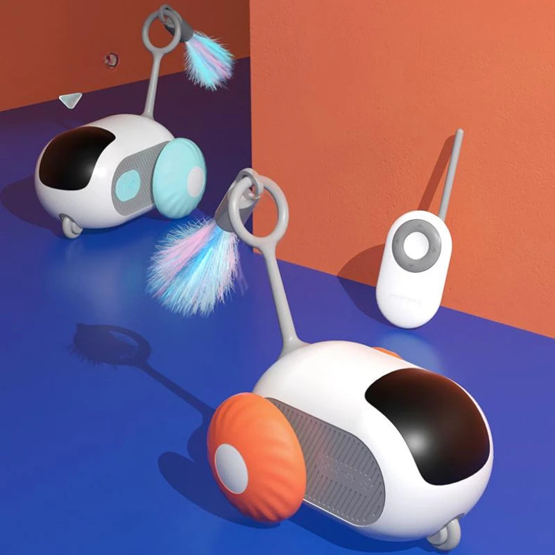 Blue remote control interactive cat toy