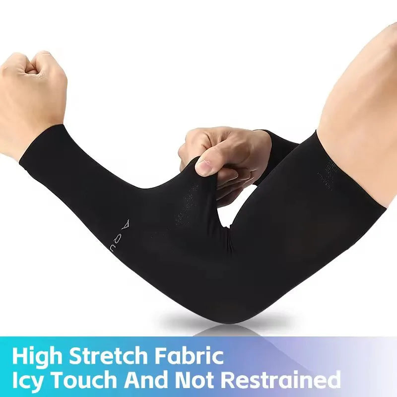 Breathable sports arm sleeves for cycling and running