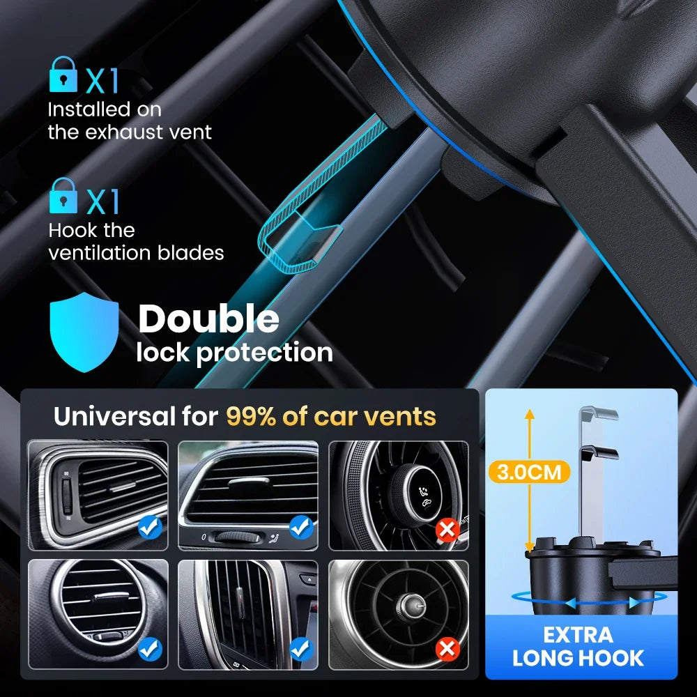 Car air vent phone holder 360 degree rotating magnetic mobile mount