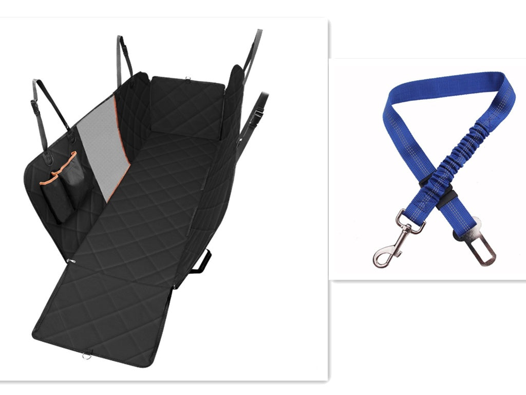 Car rear seat protector mat with zipper design