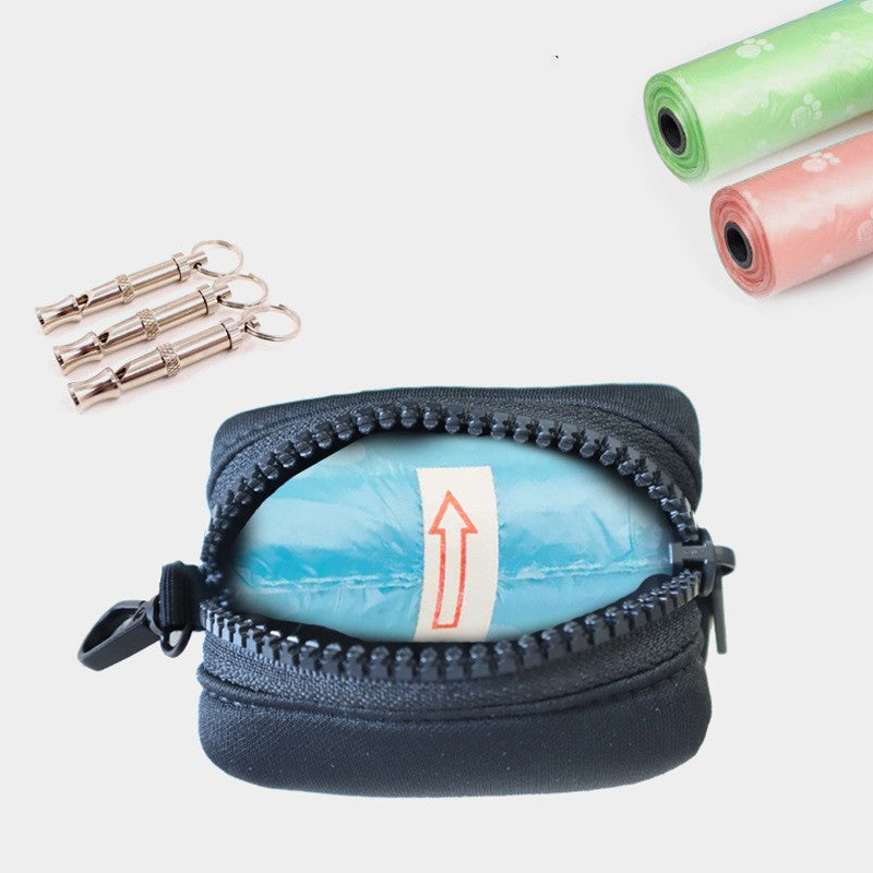 Compact dog poop bag holder for leash