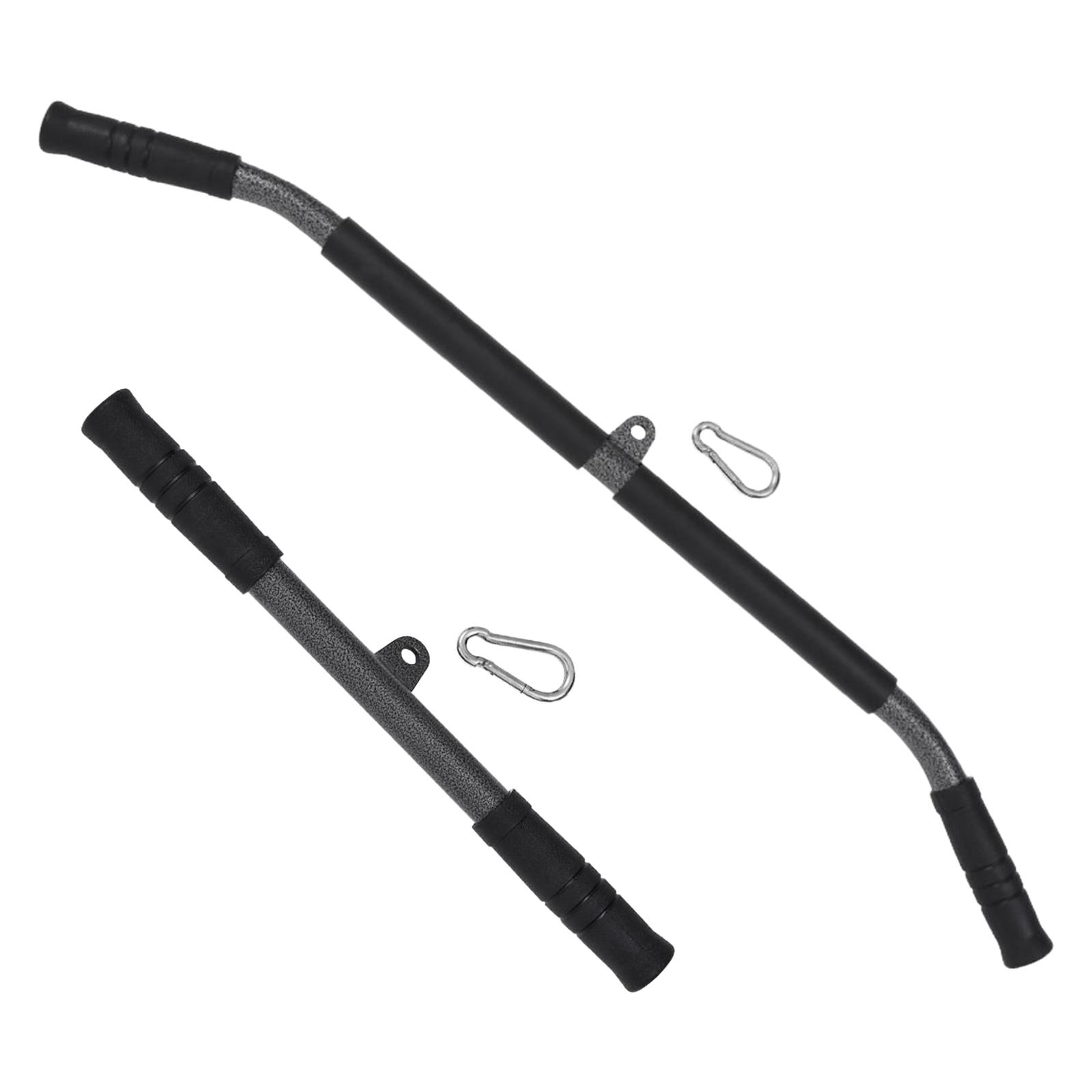 Curved lat pulldown bar attachment with foam grip