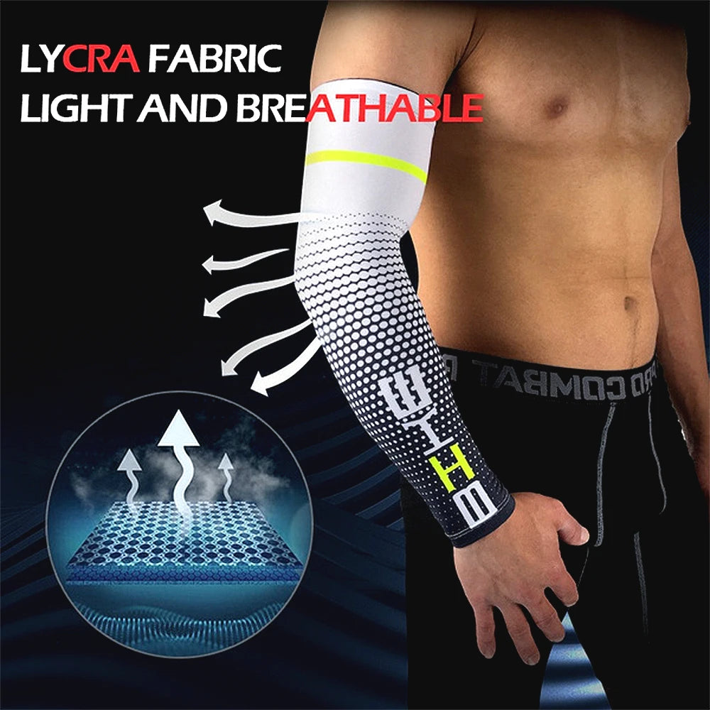 Cycling arm sleeves with UV protection