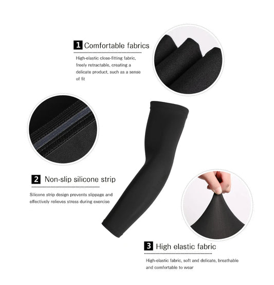 Cycling arm sleeves with UV protection