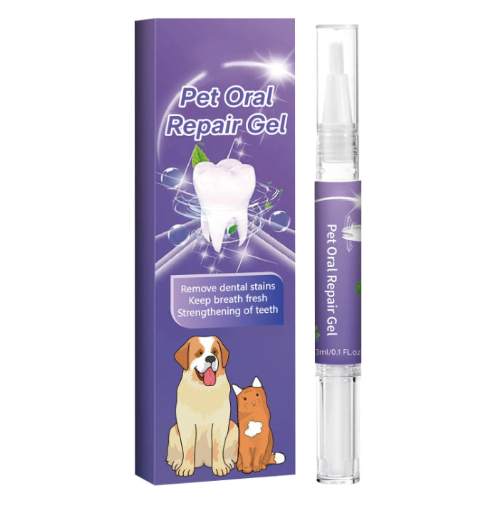 Dog and cat dental care gel for daily mouth cleaning