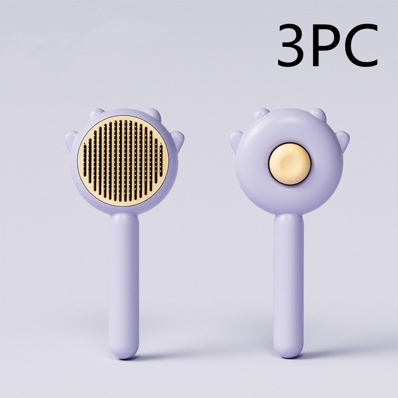 Dog and cat grooming brush for loose hair