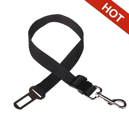 Dog car seat belt extension strap with quick clip