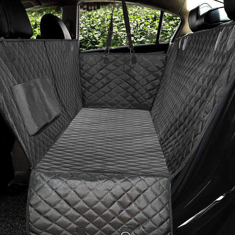 Dog car seat cover strap and buckle detail