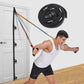 Door anchor strap resistance band workout at home