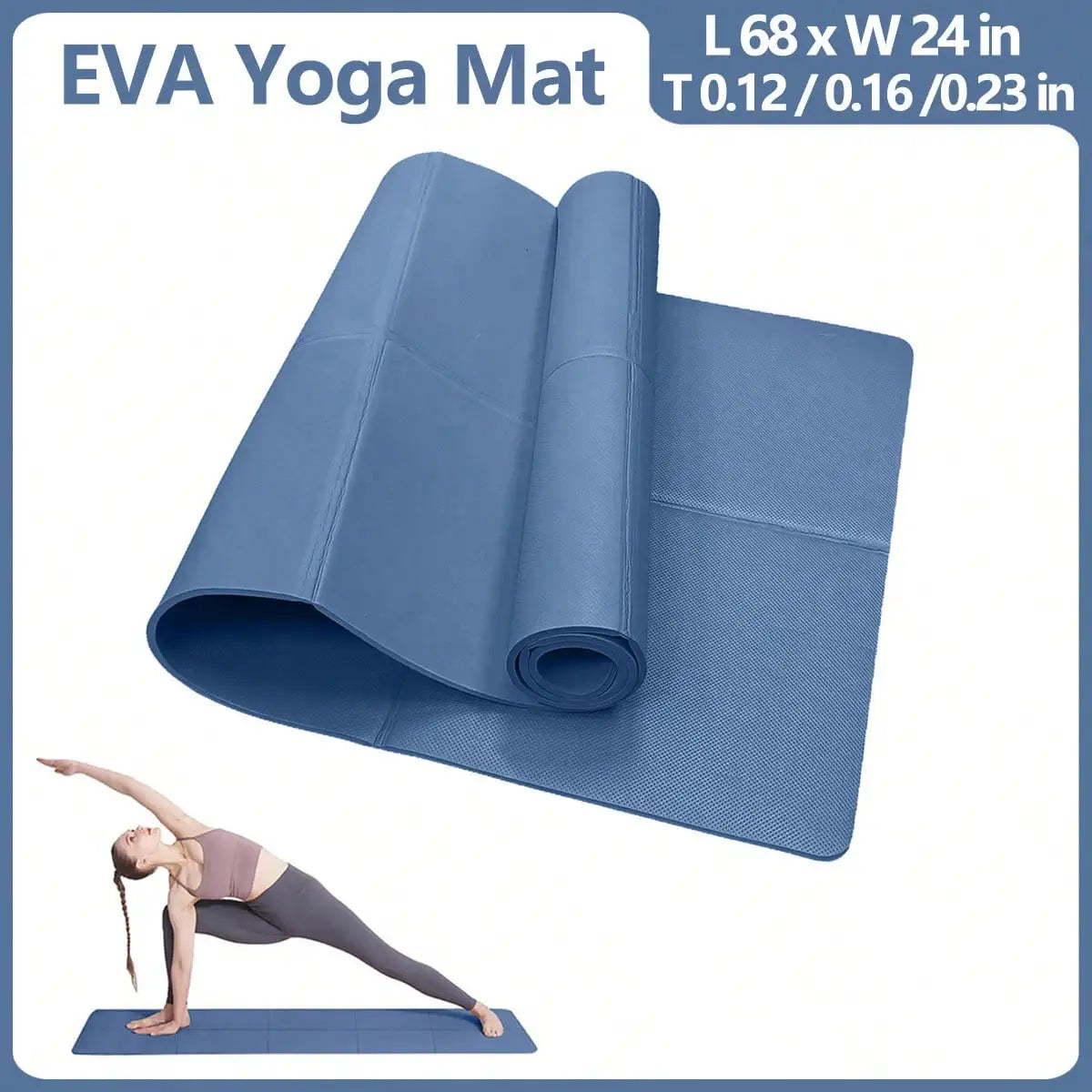  EVA yoga mat for pilates and exercise