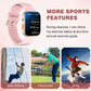 Fitness tracker smartwatch with step and calorie counter