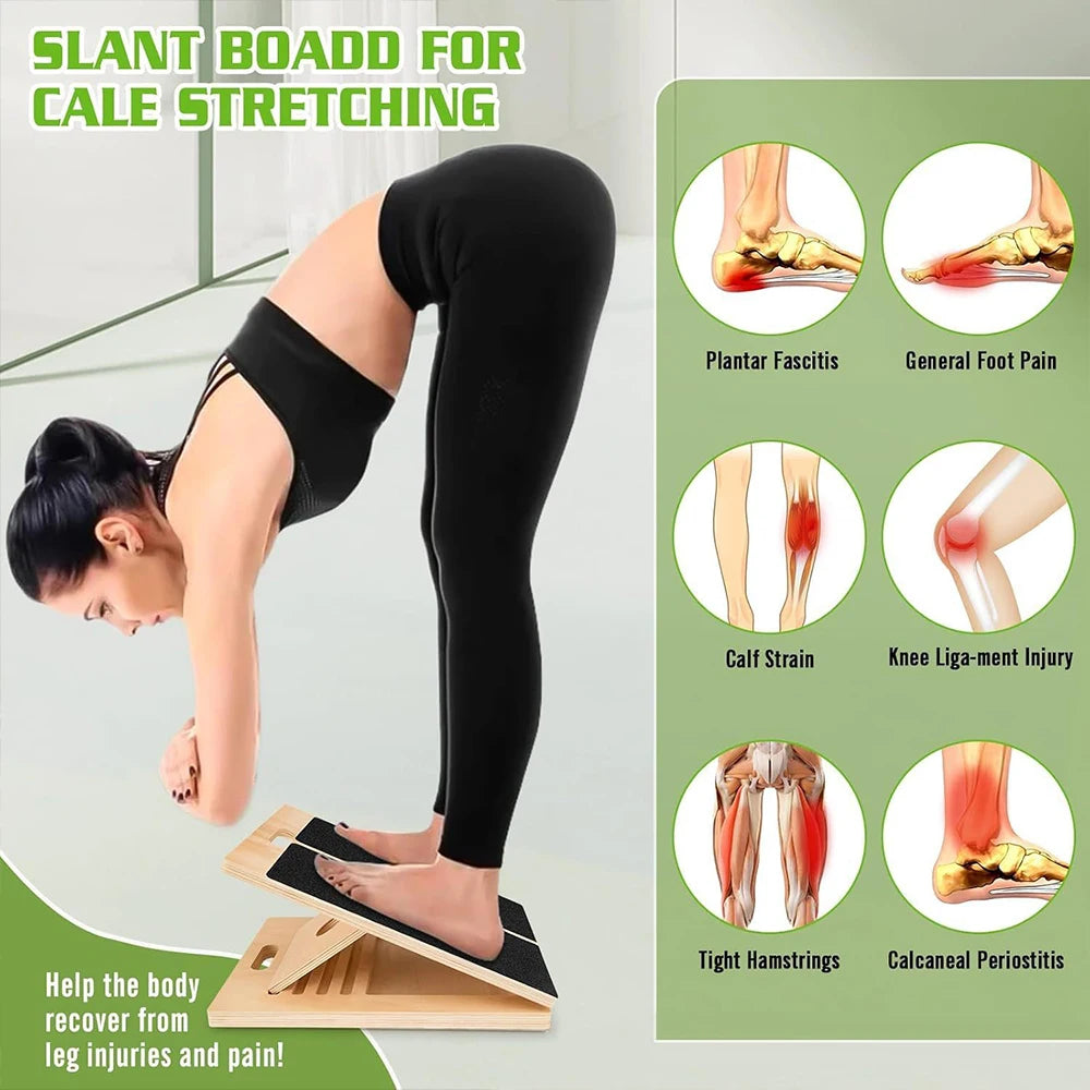 Foldable incline board for ankle and calf mobility