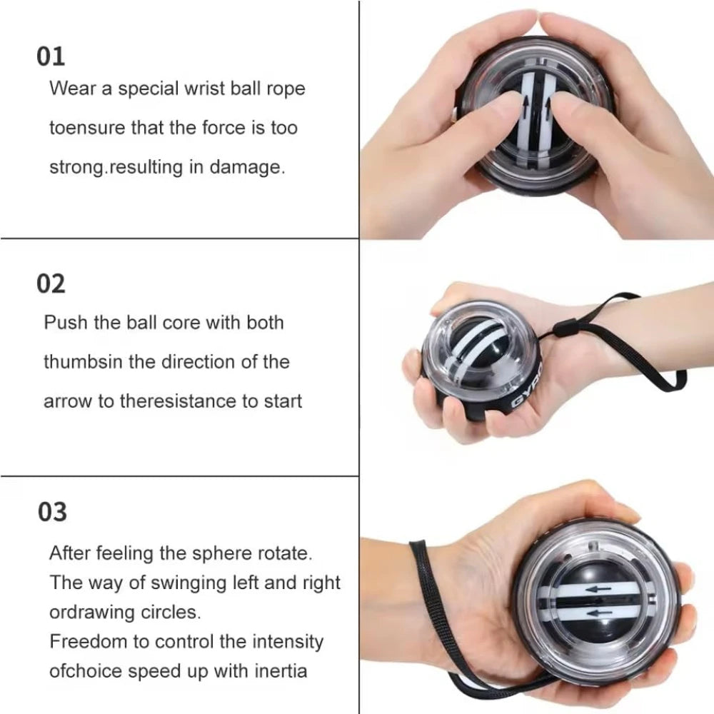 Forearm strengthener gyro ball for fitness