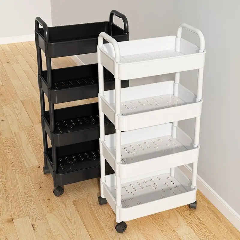 Four wheel rolling storage cart box
