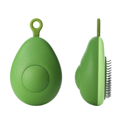 Gentle avocado-shaped pet grooming comb