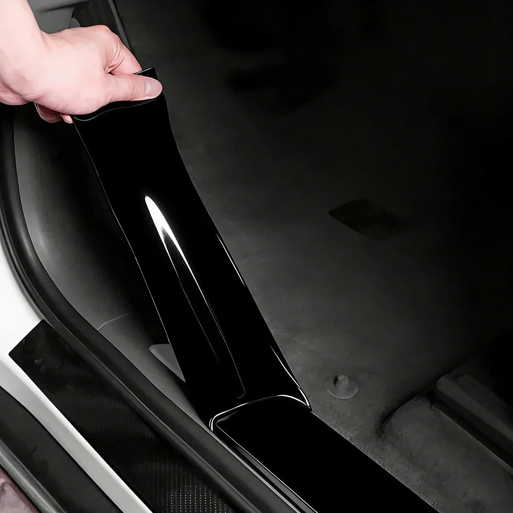Glossy black car protective strip anti scratch tape for door sill and side mirror