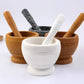 Resin mortar and pestle set for grinding garlic herbs spices ginger and seasonings in kitchen