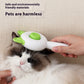 Self-cleaning pet hair remover brush for dogs and cats