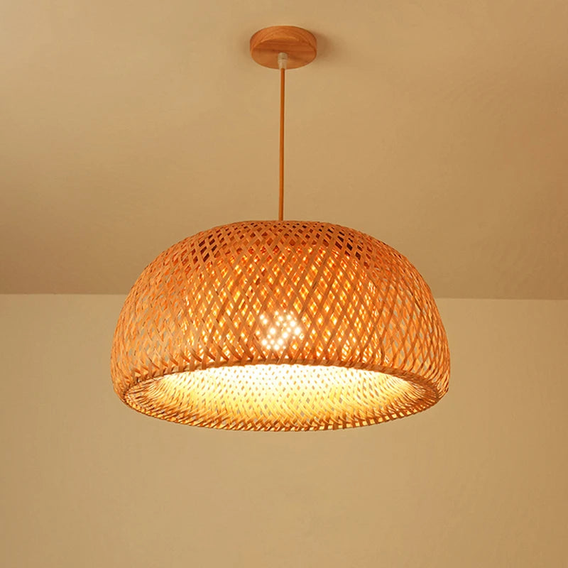 Hand Knitted Chinese Style Weaving Hanging Lamps  
