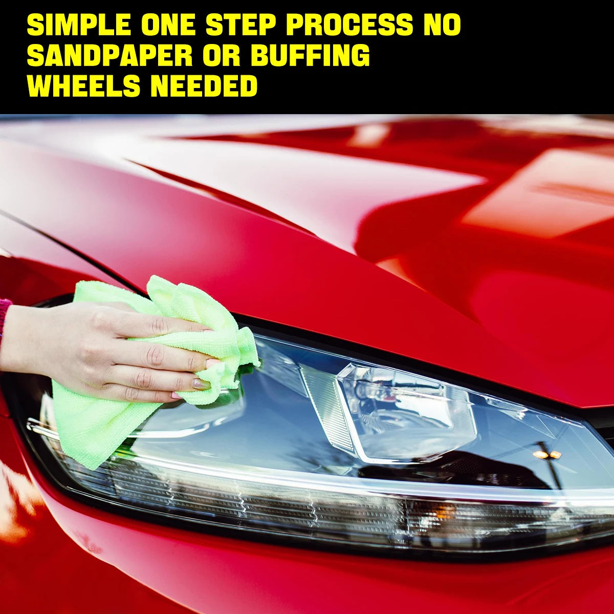 Headlight scratch remover cleaning paste for restoring yellowed oxidized car headlights