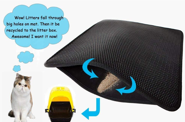 Honeycomb cat litter mat for clean floors