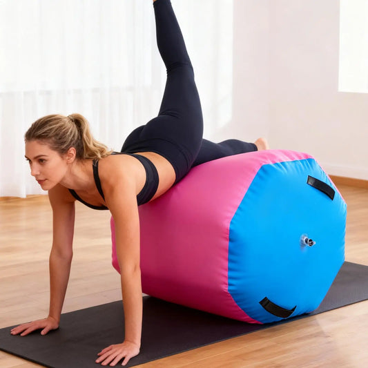  Inflatable air roller gymnastics barrel for tumbling practice