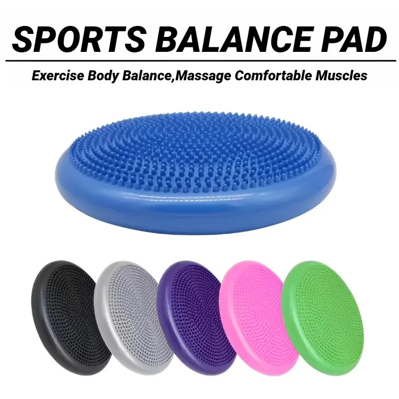 Inflatable balance cushion for yoga and core training