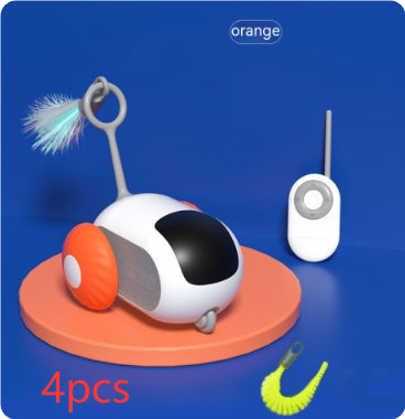 Interactive cat teaser car toy