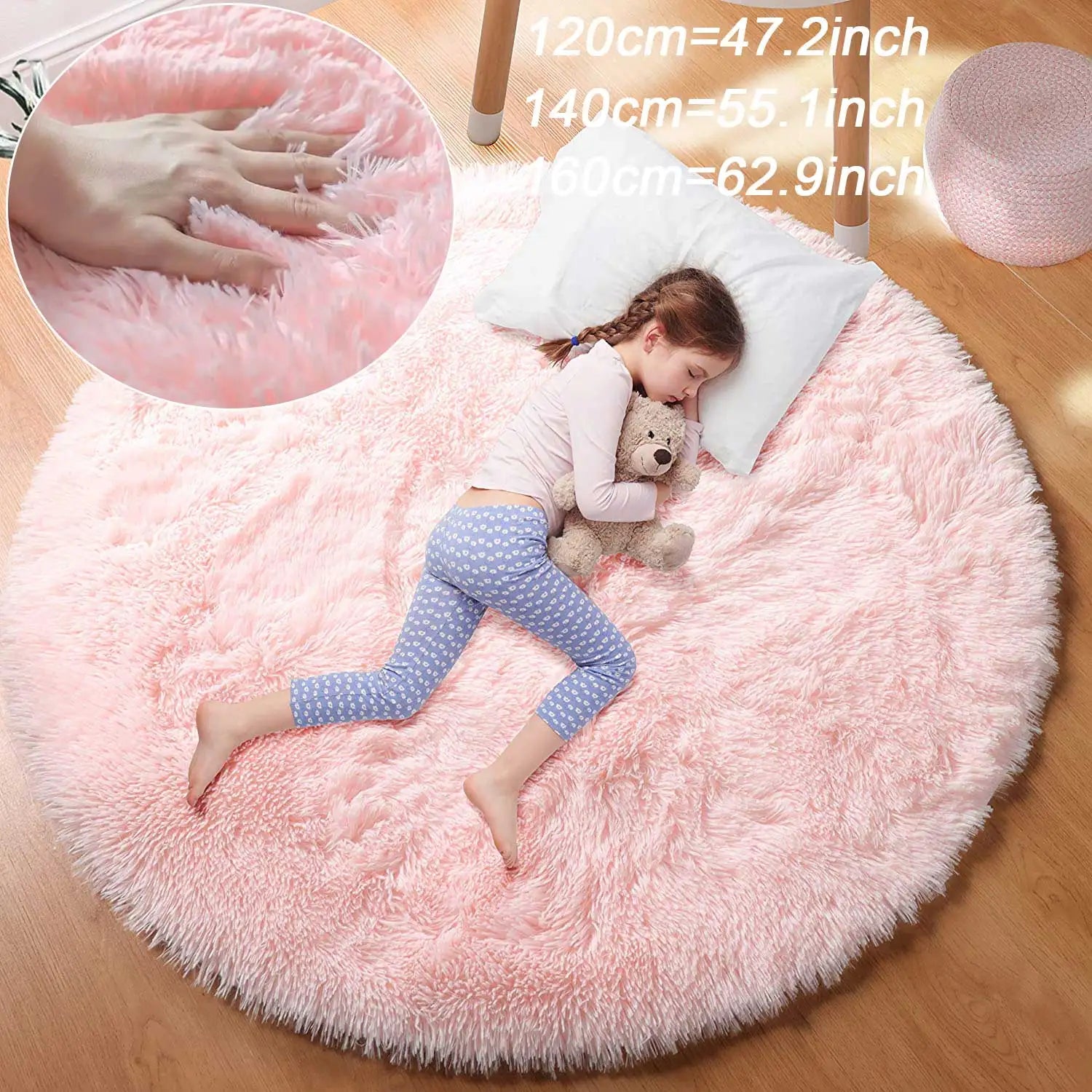 Kids Girls Room Princess Castle Plush Shag Carpet