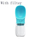 Leak resistant pet water bottle for outdoor use