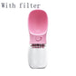 Lightweight pet drinking bottle for cats and dogs
