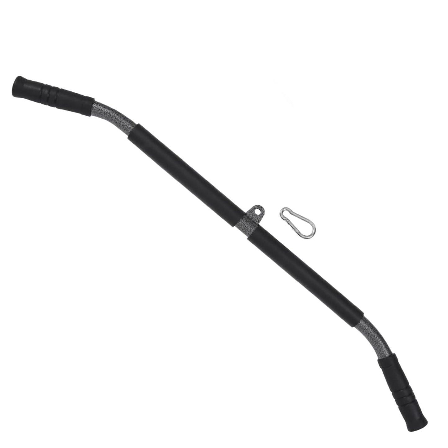 Long pulldown bar handle for gym cable machine