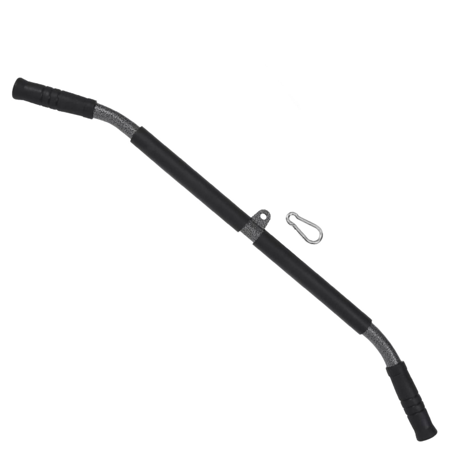 Long pulldown bar handle for gym cable machine