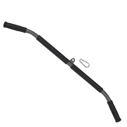 Long pulldown bar handle for gym cable machine