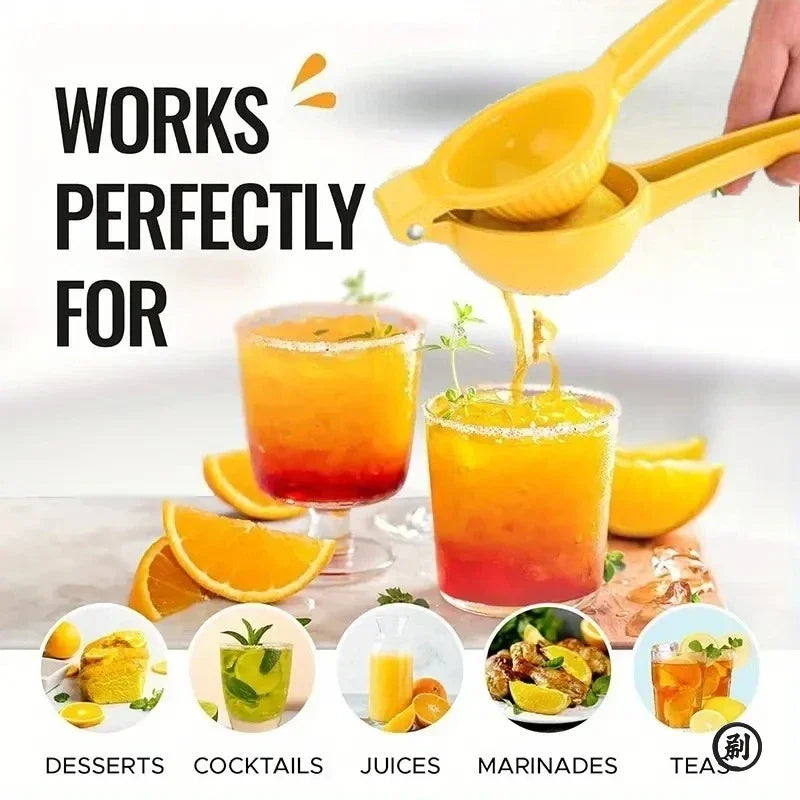 Manual lemon lime squeezer stainless steel citrus press juicer with built-in filter