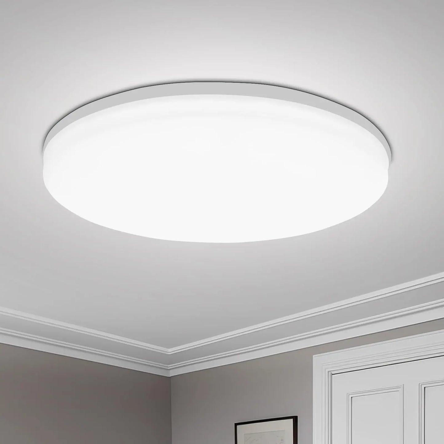 Modern round LED ceiling light fixture for bedroom kitchen and living room