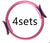Multi color Pilates rings for fitness training