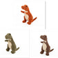 Orange dinosaur pet toy close up