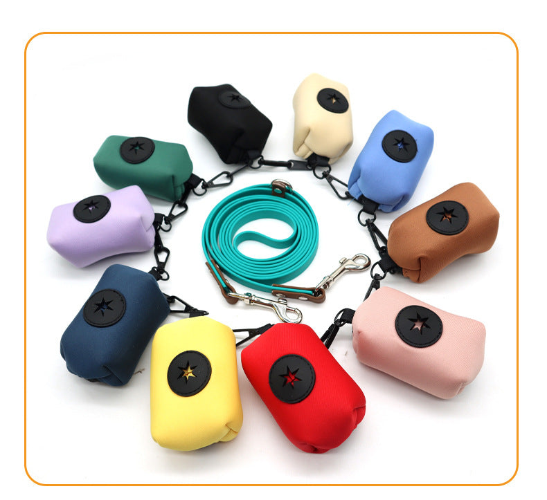 Pet waste bag dispenser for dog walks