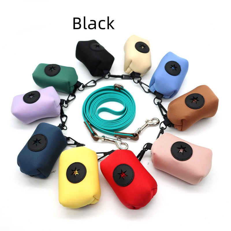 Pet waste bag dispenser for dog walks