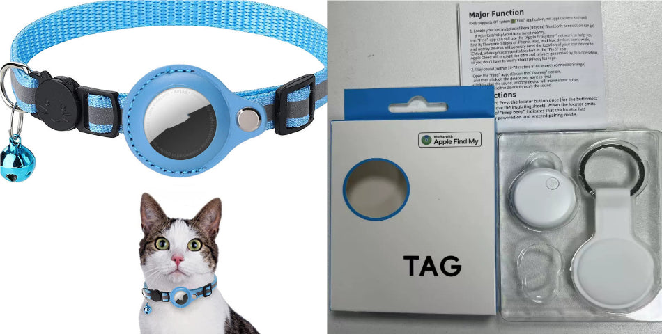 Pet collar holder case for AirTag style locator