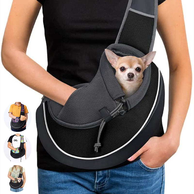 Pet crossbody carrier bag for small dog and cat