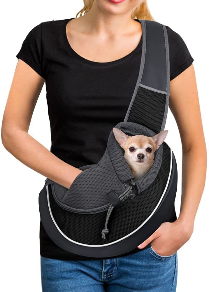 Pet crossbody carrier bag size chart for small dogs and cats