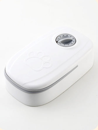 Pet feeder timer dial for scheduled feeding